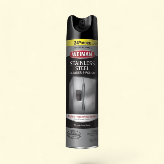 Weiman Stainless Steel Cleaner & Polish Spray for Kitchen and Home Appliances, 12 oz, Floral Scent