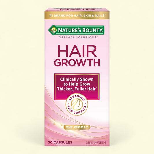 Nature's Bounty Optimal Solutions Hair Growth Supplement for Women, 30 Capsules