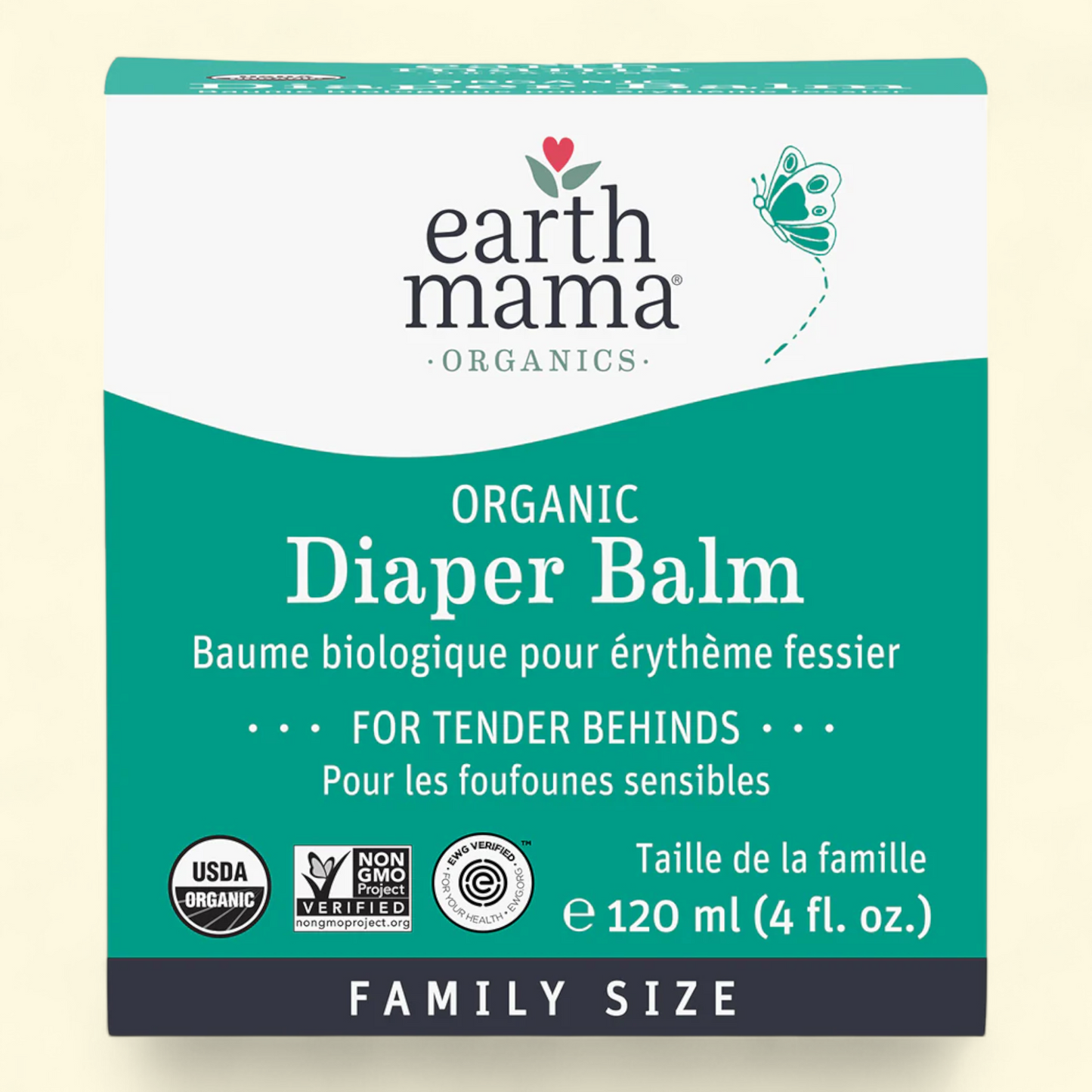 Baume bio pour le change Earth Mama, 118 ml