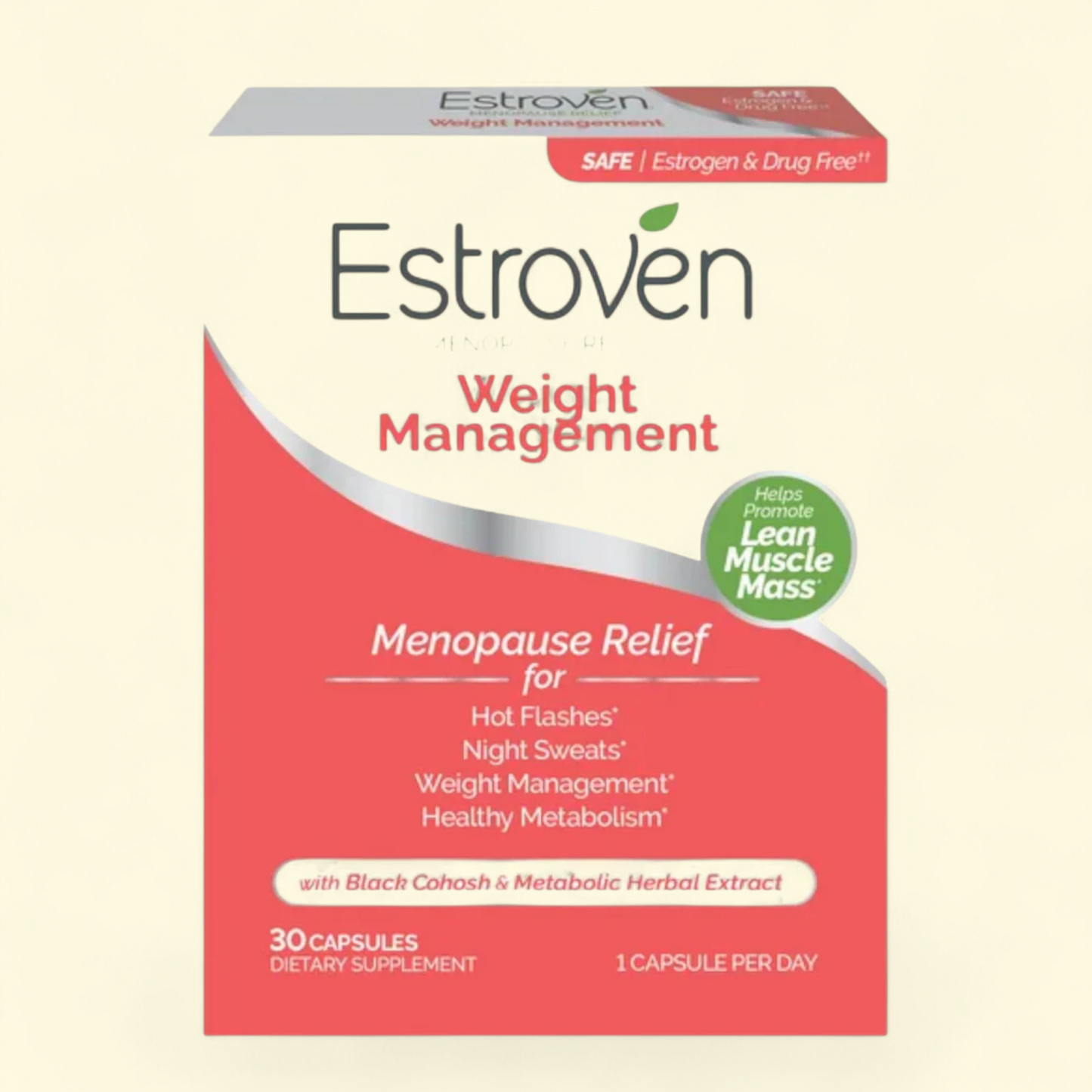 Estroven Menopause Relief Weight Management Capsules, 30 Count
