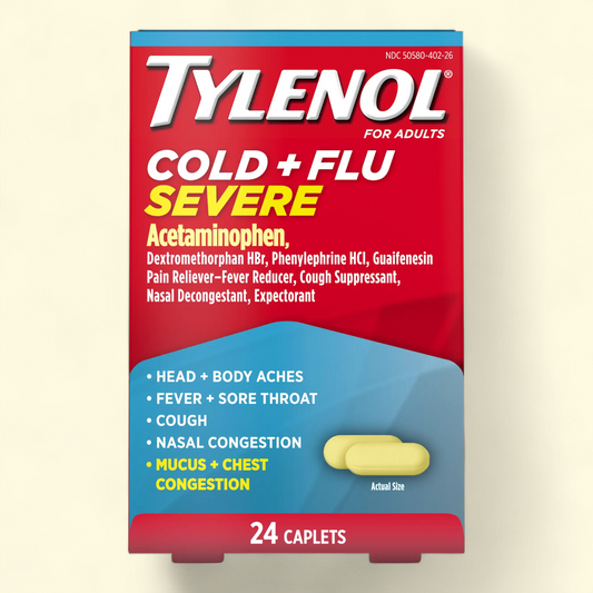 Tylenol Cold + Flu Severe Caplets, 24 Ct.