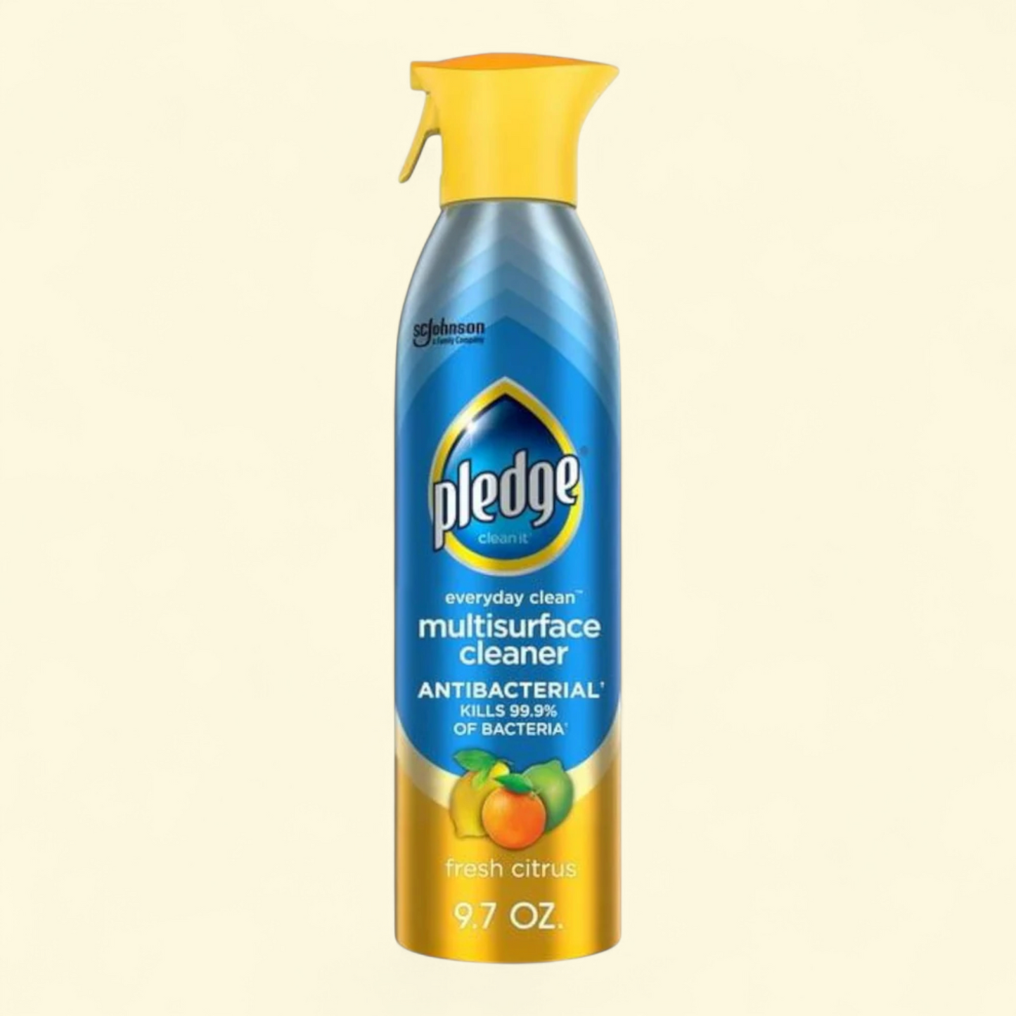 Pledge® Everyday Cleaner™ Multi Surface Antibacterial Cleaner, Aerosol, Fresh Citrus, 9.7 oz
