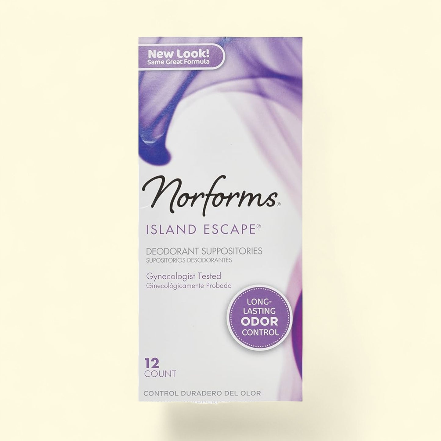 Norforms Feminine Deodorant Suppositories, Island Escape, 12 Ct