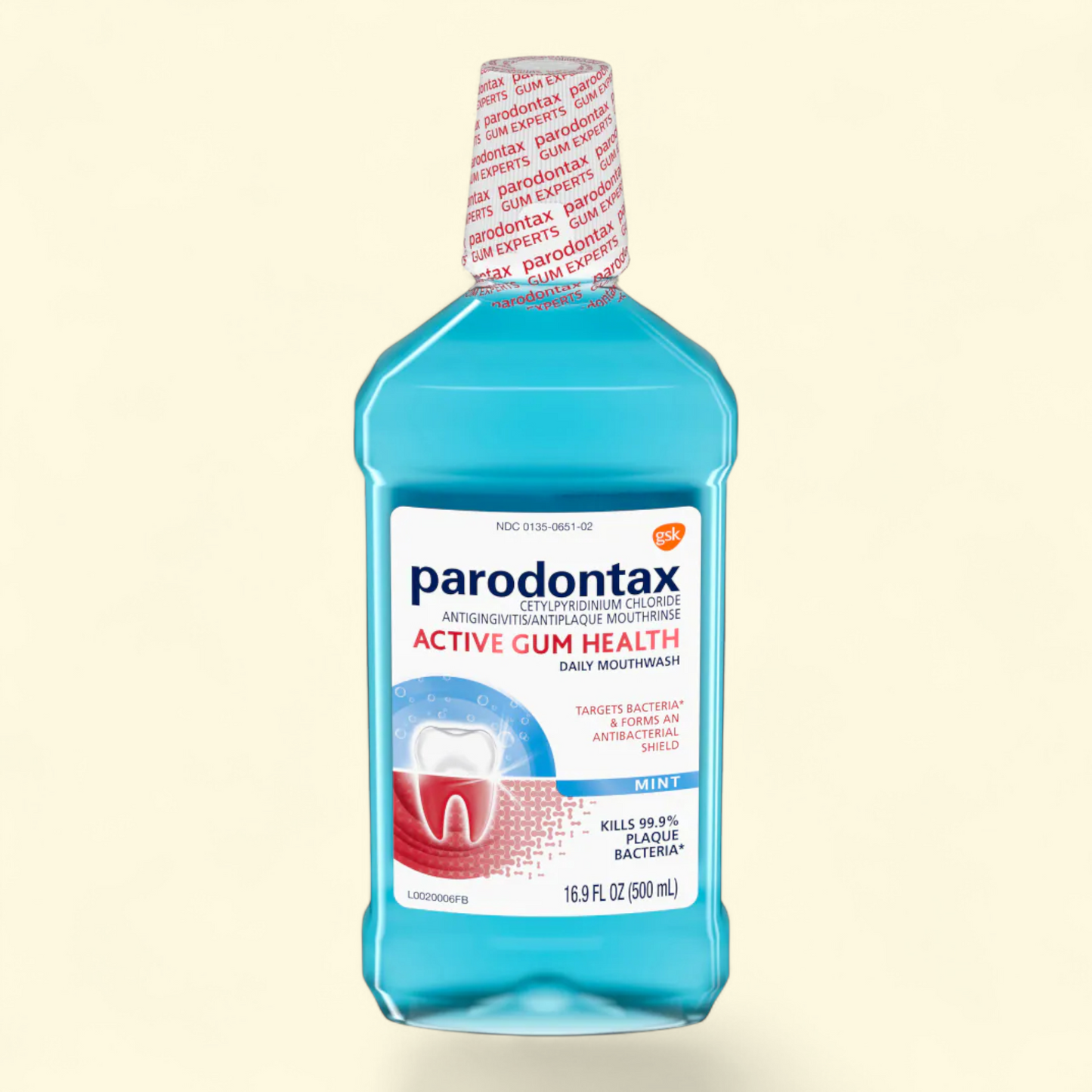 Parodontax Gum Health Mouthwash, Fresh Mint, 16.9 Fl Oz