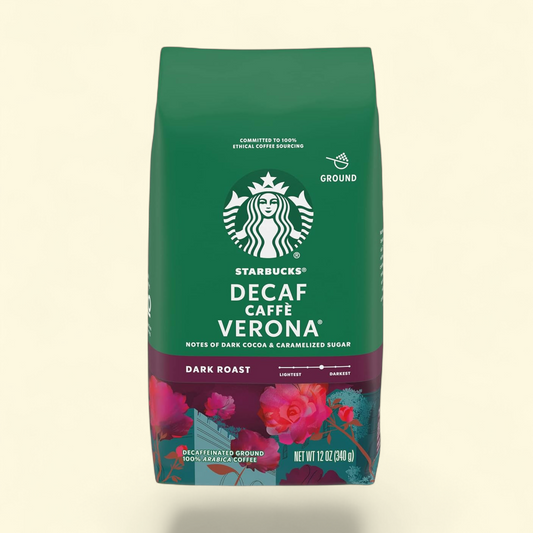 Starbucks Decaf Caffè Verona Dark Roast Ground Coffee, 12 oz