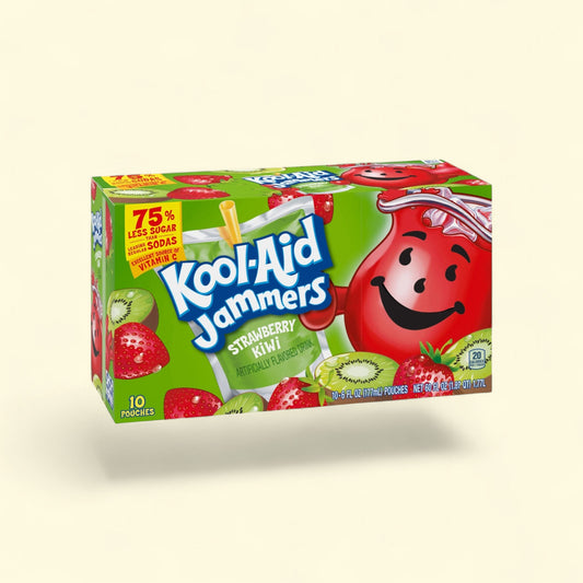Kool-Aid Jammers Strawberry Kiwi Flavored Drink, Pouches, 10 count — authentic US product shipped worldwide by Treatspree
