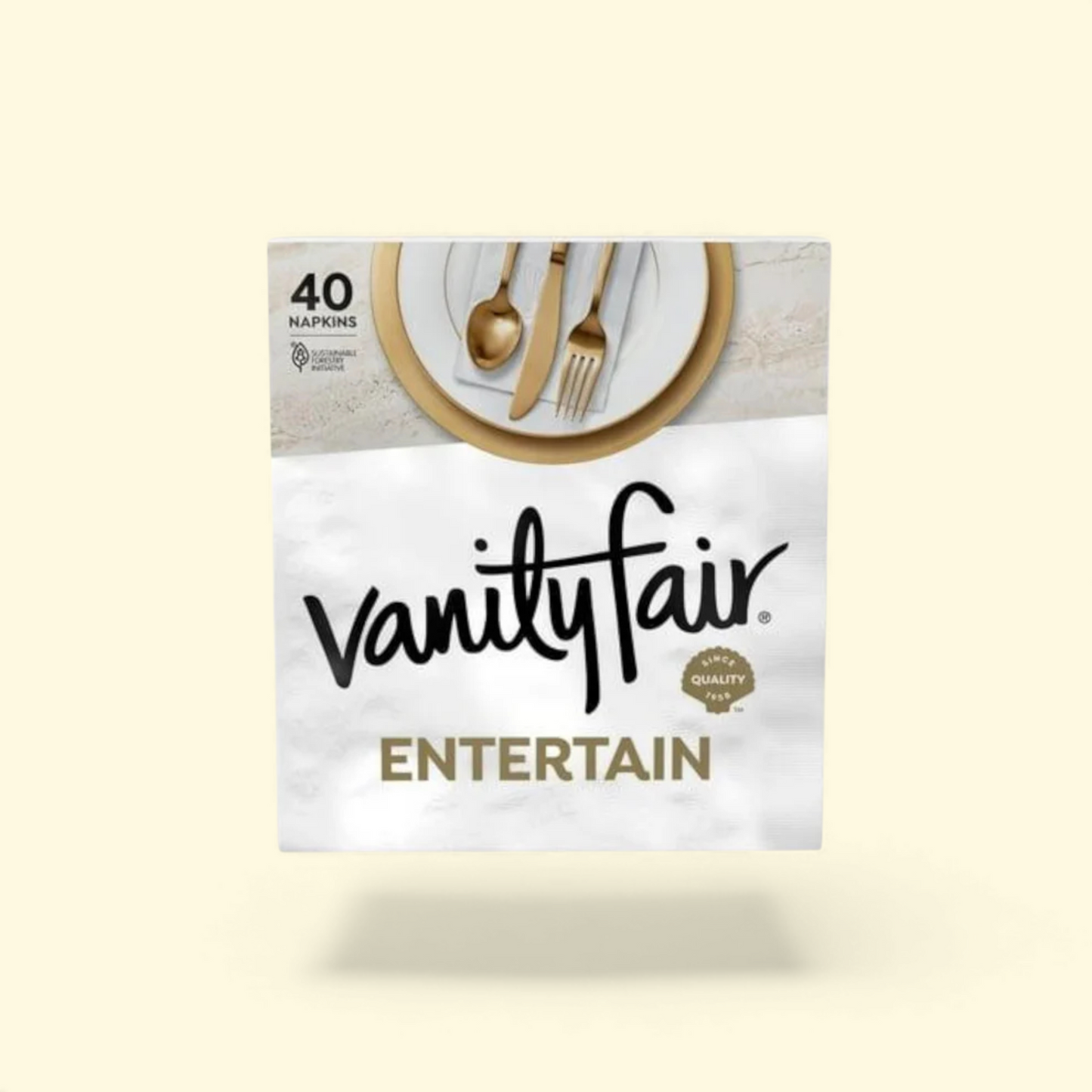 Vanity Fair Entertain Paper Napkins, 40 Count