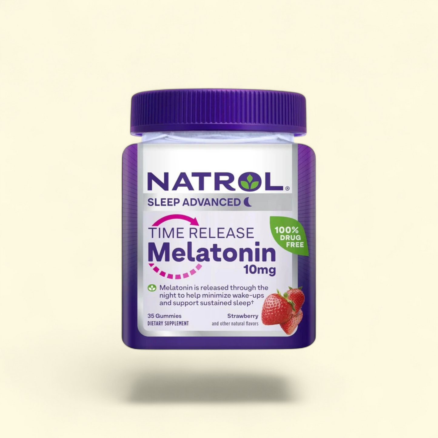 Natrol Time Release Melatonin 10mg Adult Sleep Gummies, 35 Servings
