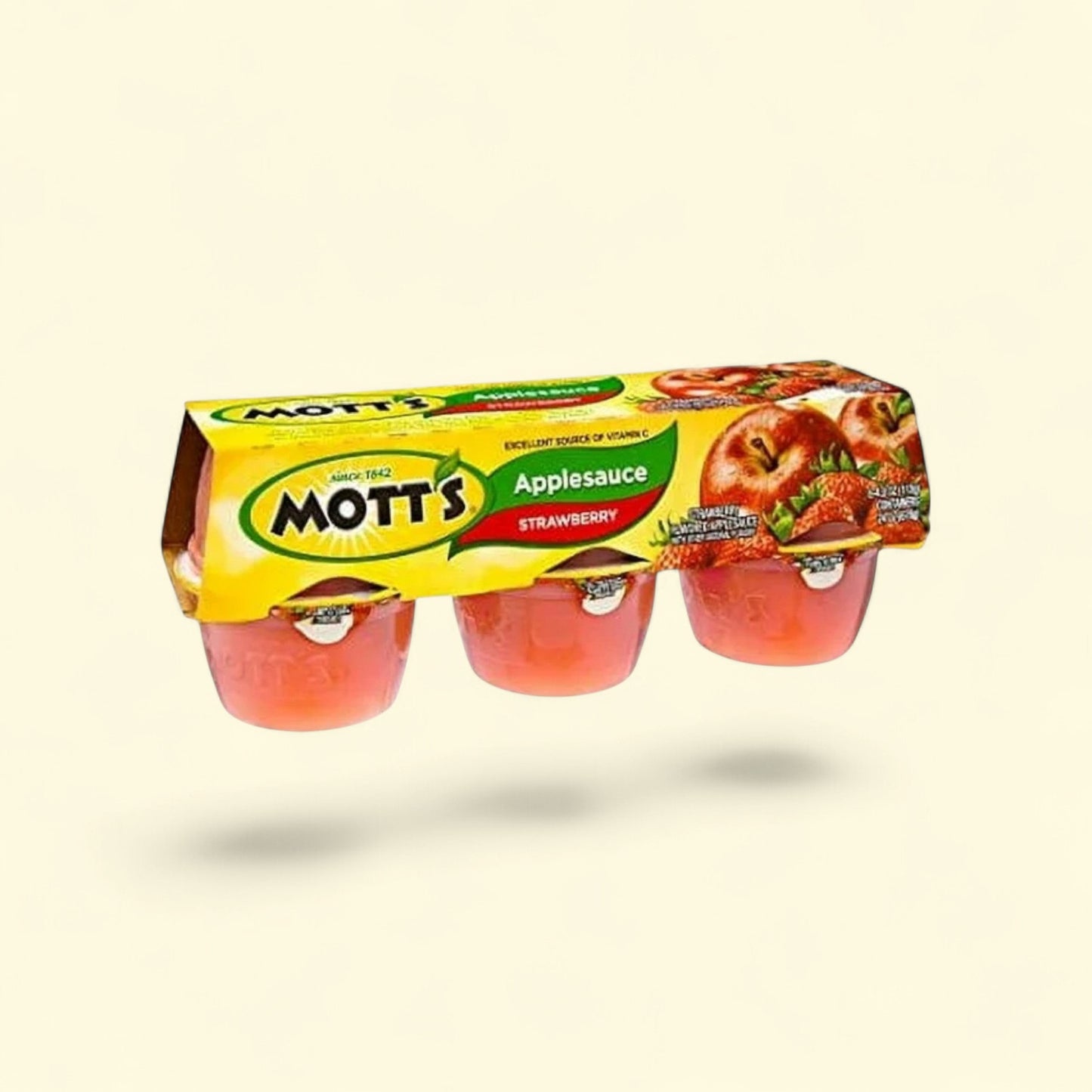 Mott's Strawberry Applesauce, 4 Ounce Cups, 6 Count — authentic US product shipped worldwide by Treatspree