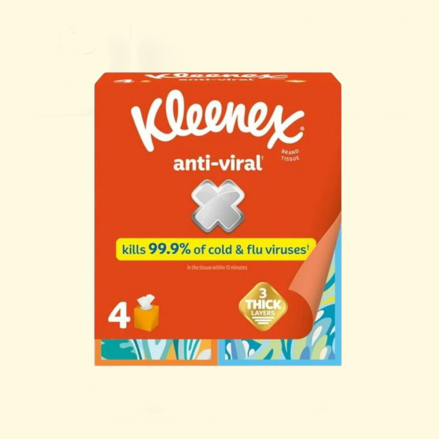 Kleenex Facial Tissues, 4 Cube Boxes, 55 Tissues per Box, 3-Ply