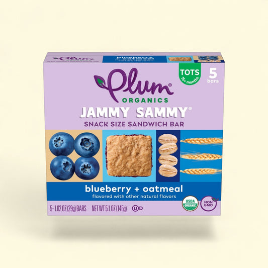 Plum Organics Jammy Sammy Snack Bars, Blueberry and Oatmeal, 1.02 o... — authentic US product shipped worldwide by Treatspree