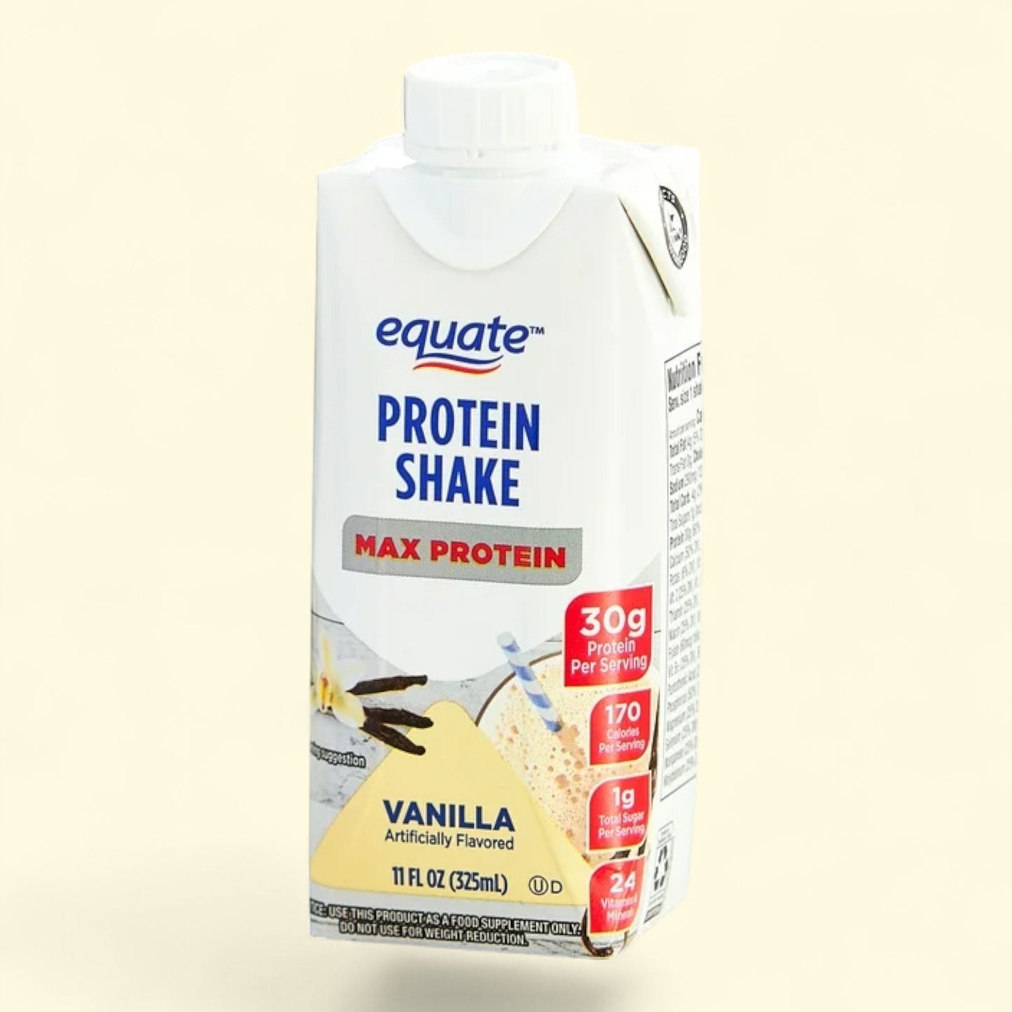 Equate Protein Shake, Vanilla, 11 fl oz, 4 Count