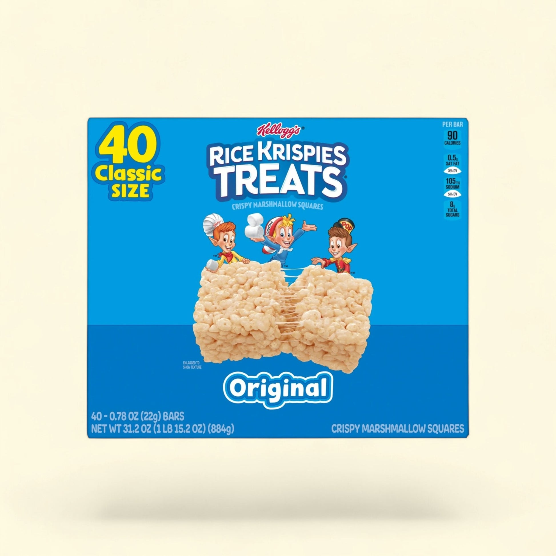 Rice Krispies Treats Original, 31.2 oz, 40 Count — authentic US product shipped worldwide by Treatspree