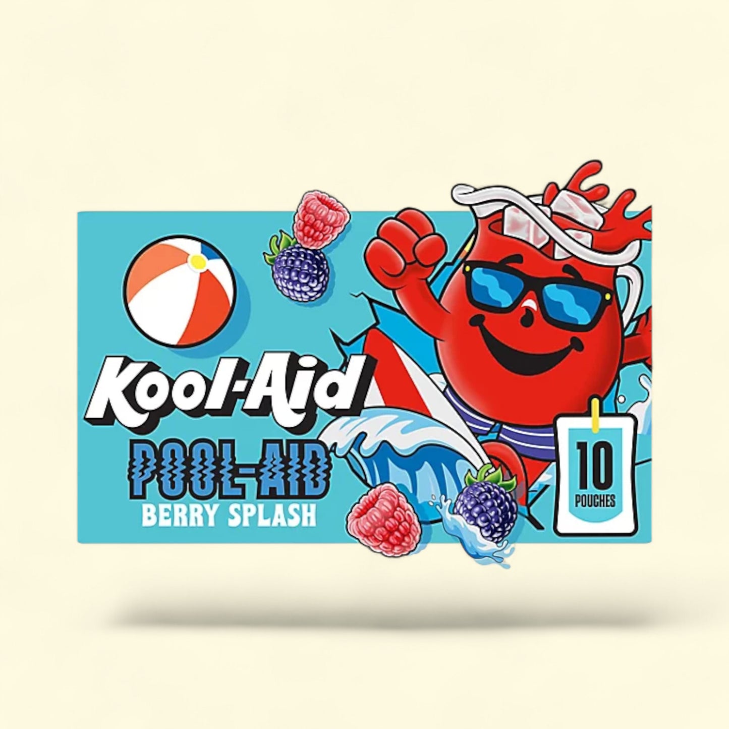 Kool-Aid Pool-Aid Berry Splash Flavored Drink, Pouches, 10 Pack — authentic US product shipped worldwide by Treatspree