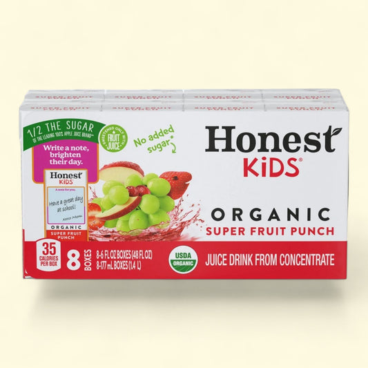 Honest Kids Super Fruit Punch Juice, 6.75 fl oz, 8 Pouches