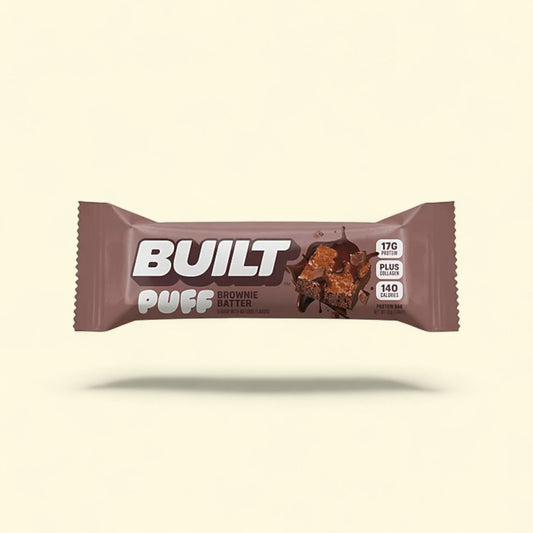 BUILT Puff Protein Bar, Brownie Batter, 4 Count — authentic US product shipped worldwide by Treatspree