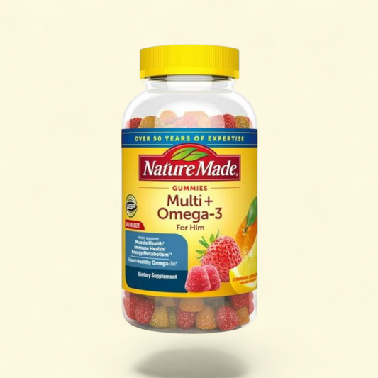 Nature Made Mens Multivitamin + Omega-3 Gummies, 150 Count