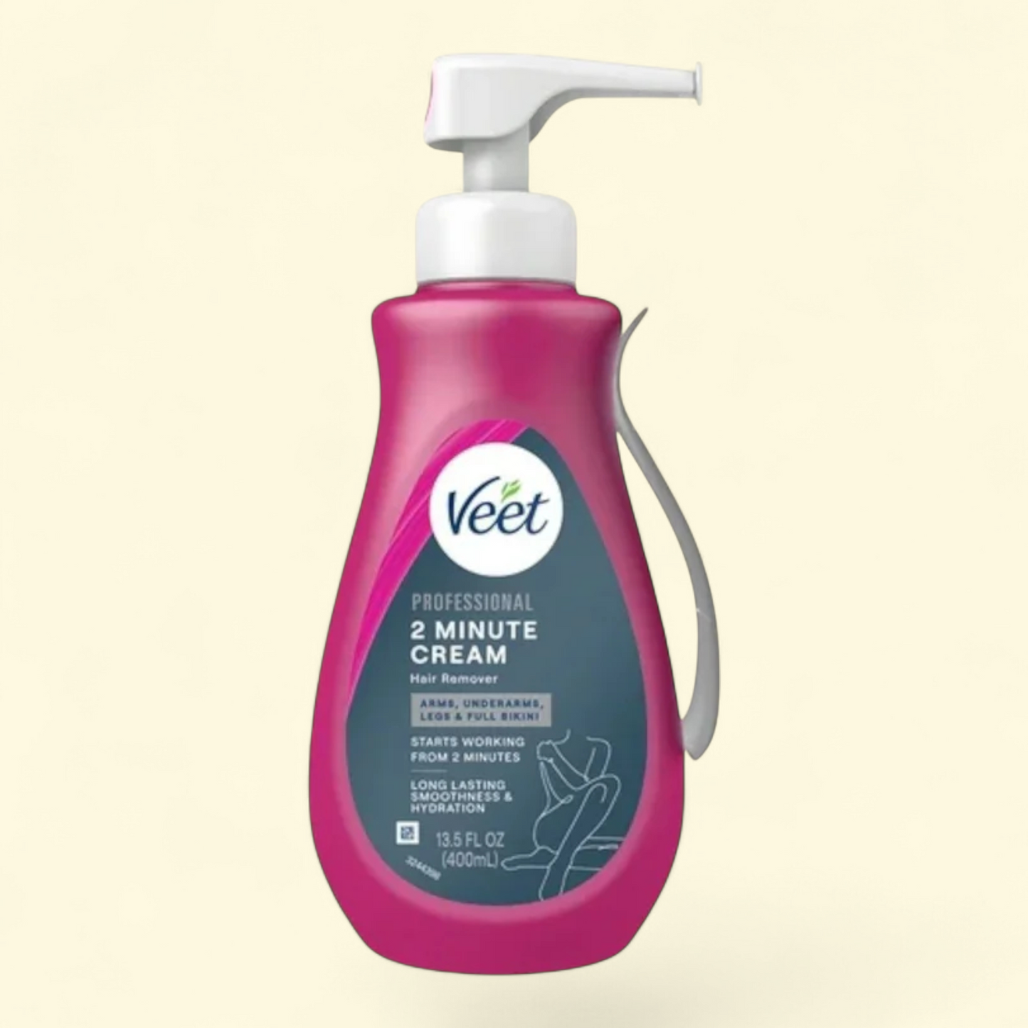 Veet Hair Removal Cream, 2 Minute Body Hair Remover, 13.5 Fl Oz