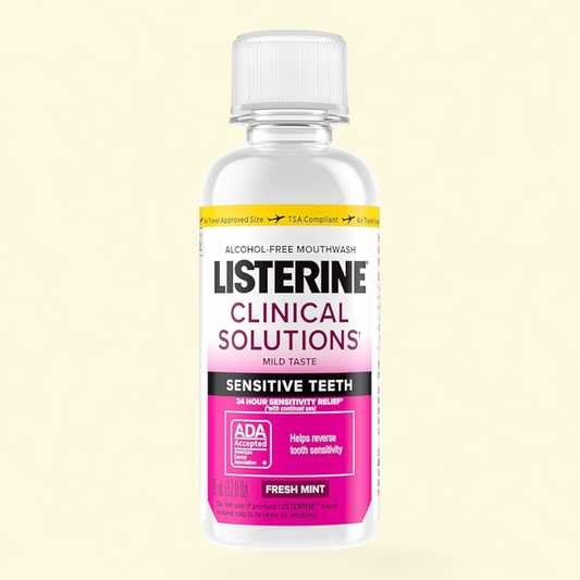 Listerine Clinical Solutions Sensitive Teeth Mouthwash, Mint, 95 mL