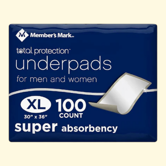 Member's Mark Total Protection Underpads Extra-Large, 30" x 36" 100 ct.