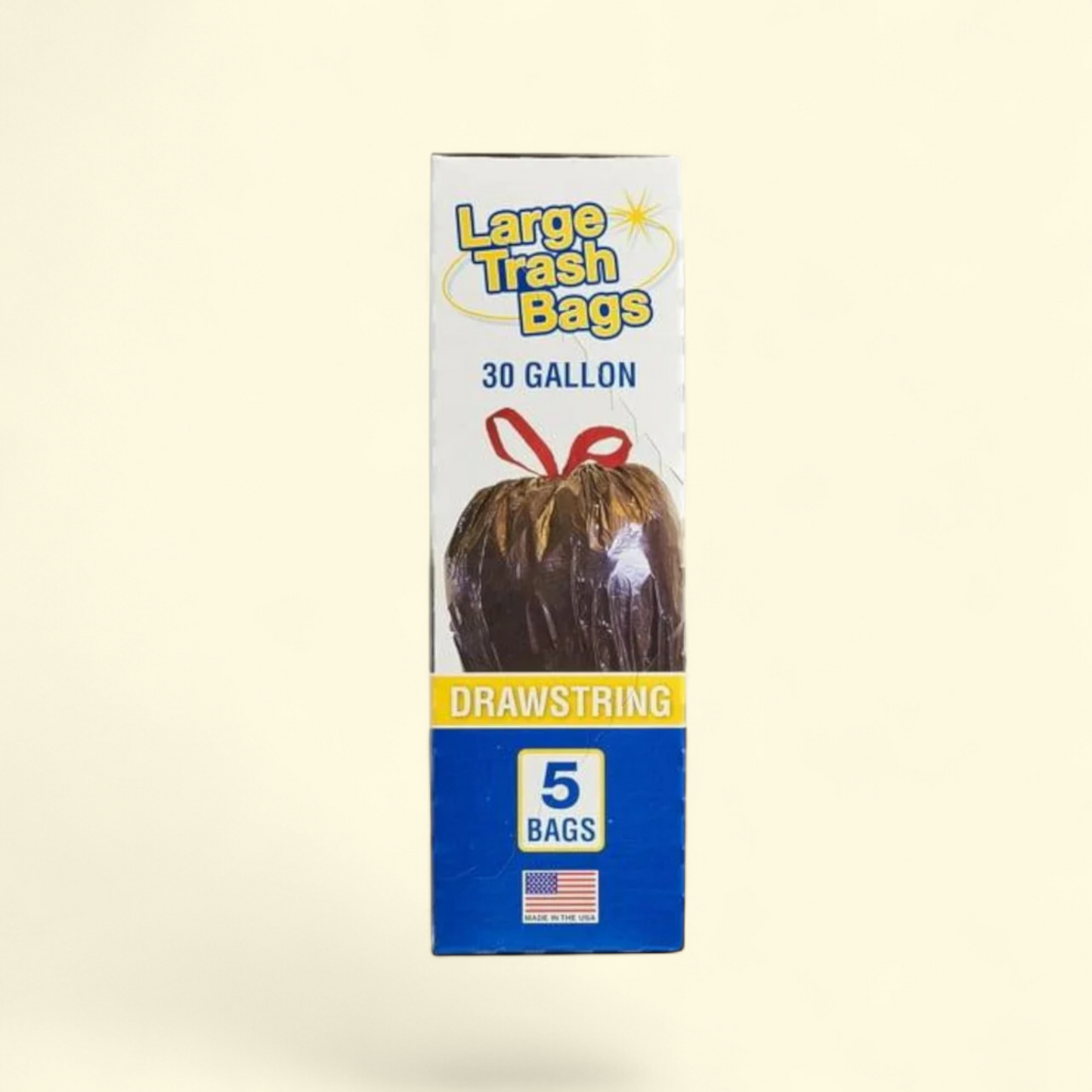 Basic Large Trash Bags, 30 Gallon, 5 Bags