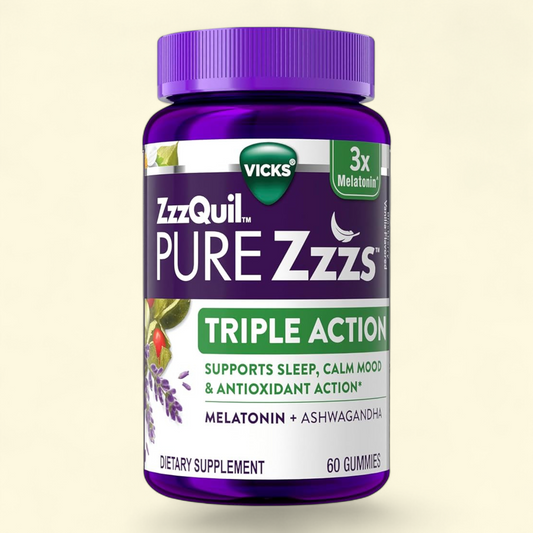 Vicks ZzzQuil Pure Zzzs Sleep Aid Melatonin Gummies, 60 Count