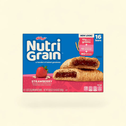 Kellogg's Nutri-Grain Strawberry Chewy Breakfast Bars, 20.8 oz, 16 ... — authentic US product shipped worldwide by Treatspree
