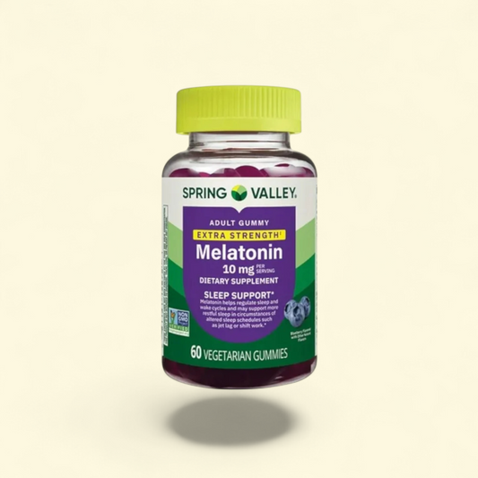 Spring Valley Melatonin Sleep Support Gummies, Blueberry, 10 mg, 60 Count