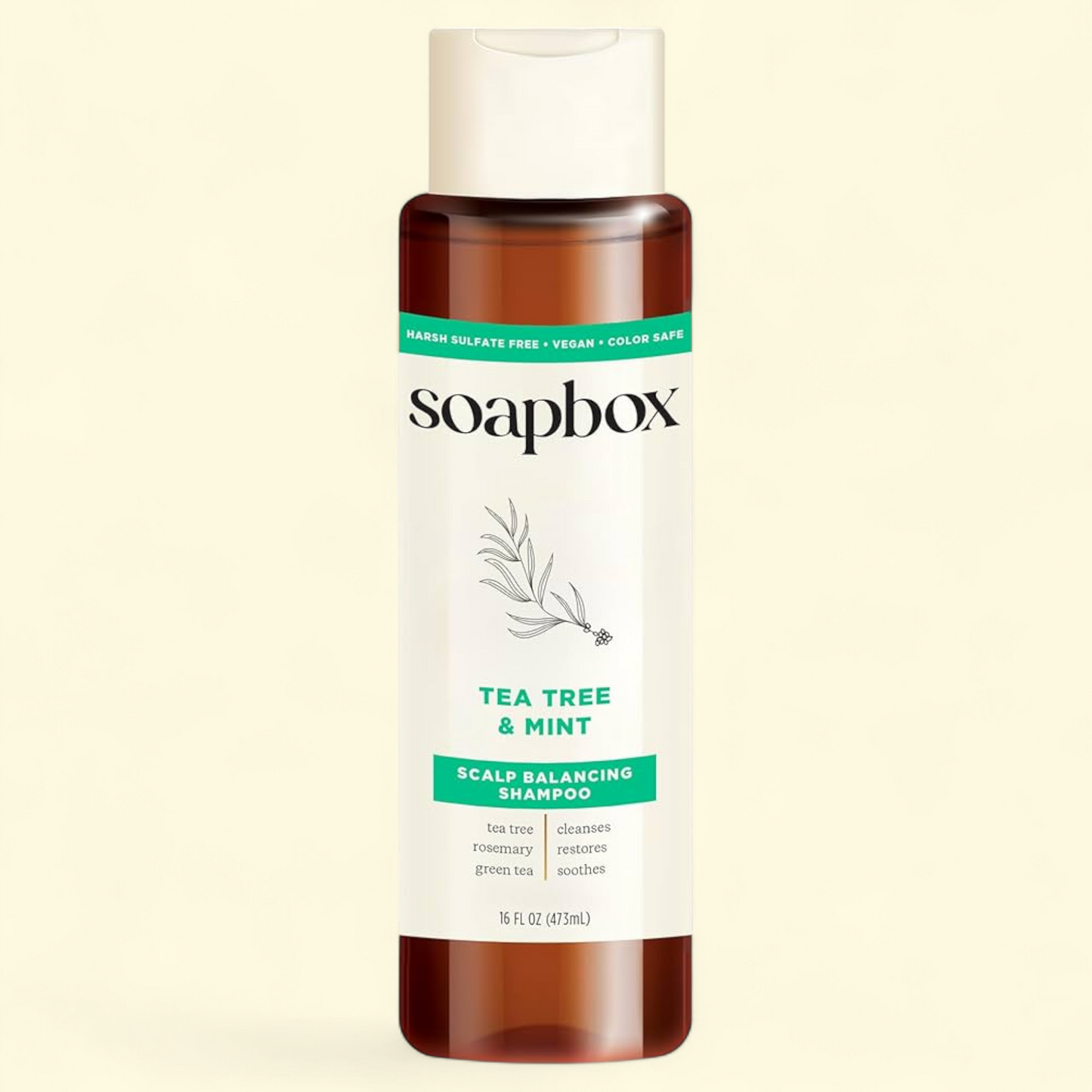 Soapbox Tea Tree Clean & Purify Shampoo with Shea Butter, 16 oz