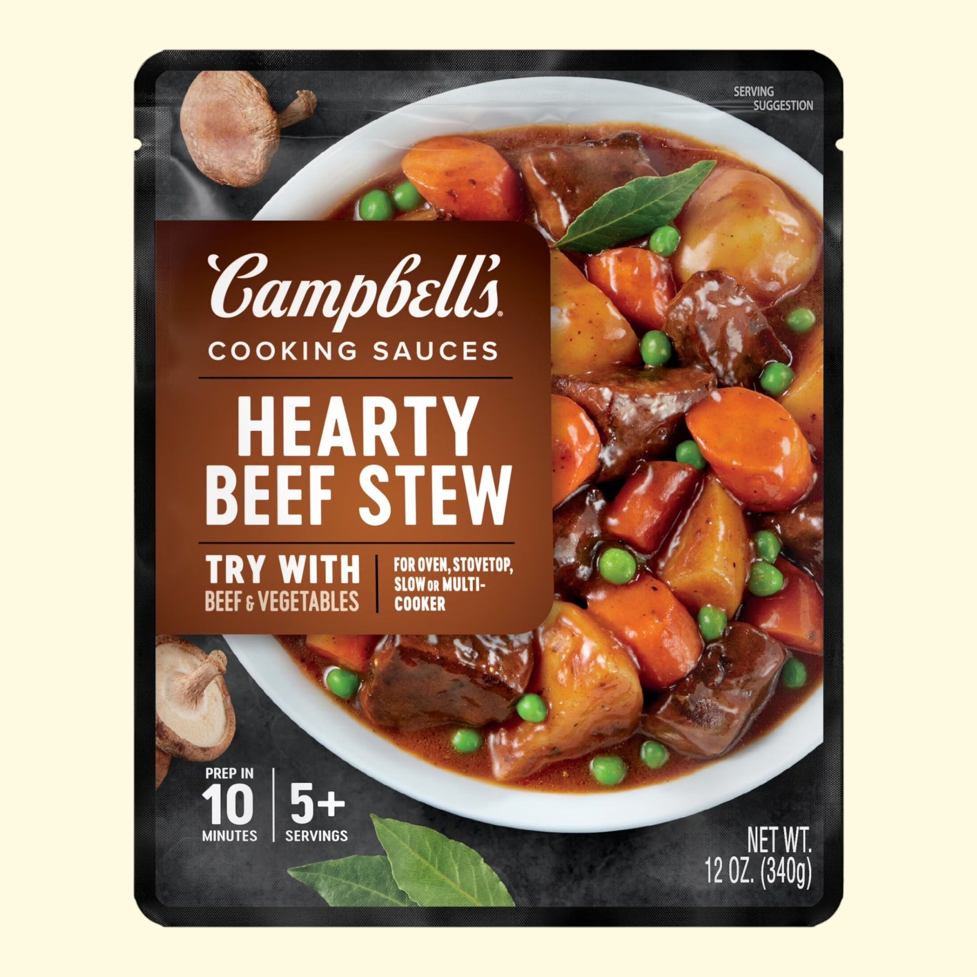 Campbell's Cooking Sauces, Hearty Beef Stew, 12 oz — authentic US product shipped worldwide by Treatspree
