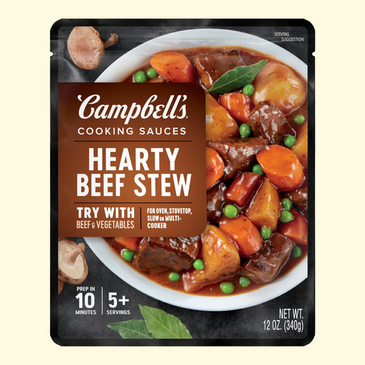 Campbell's Cooking Sauces, Hearty Beef Stew, 12 oz — authentic US product shipped worldwide by Treatspree