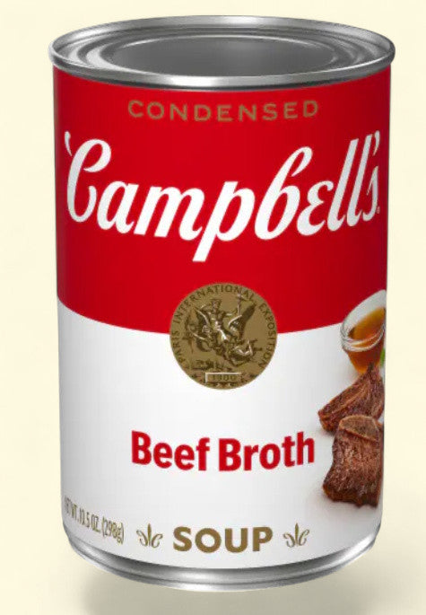 Campbell's Beef Broth, Condensed Soup, 10.5 oz — authentic US product shipped worldwide by Treatspree