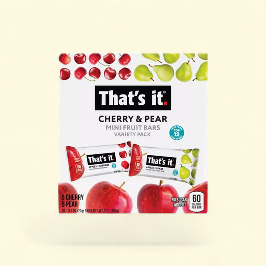 That's it. Mini Snack Bars Variety Pack, Cherry and Pear - 7oz/10ct — authentic US product shipped worldwide by Treatspree