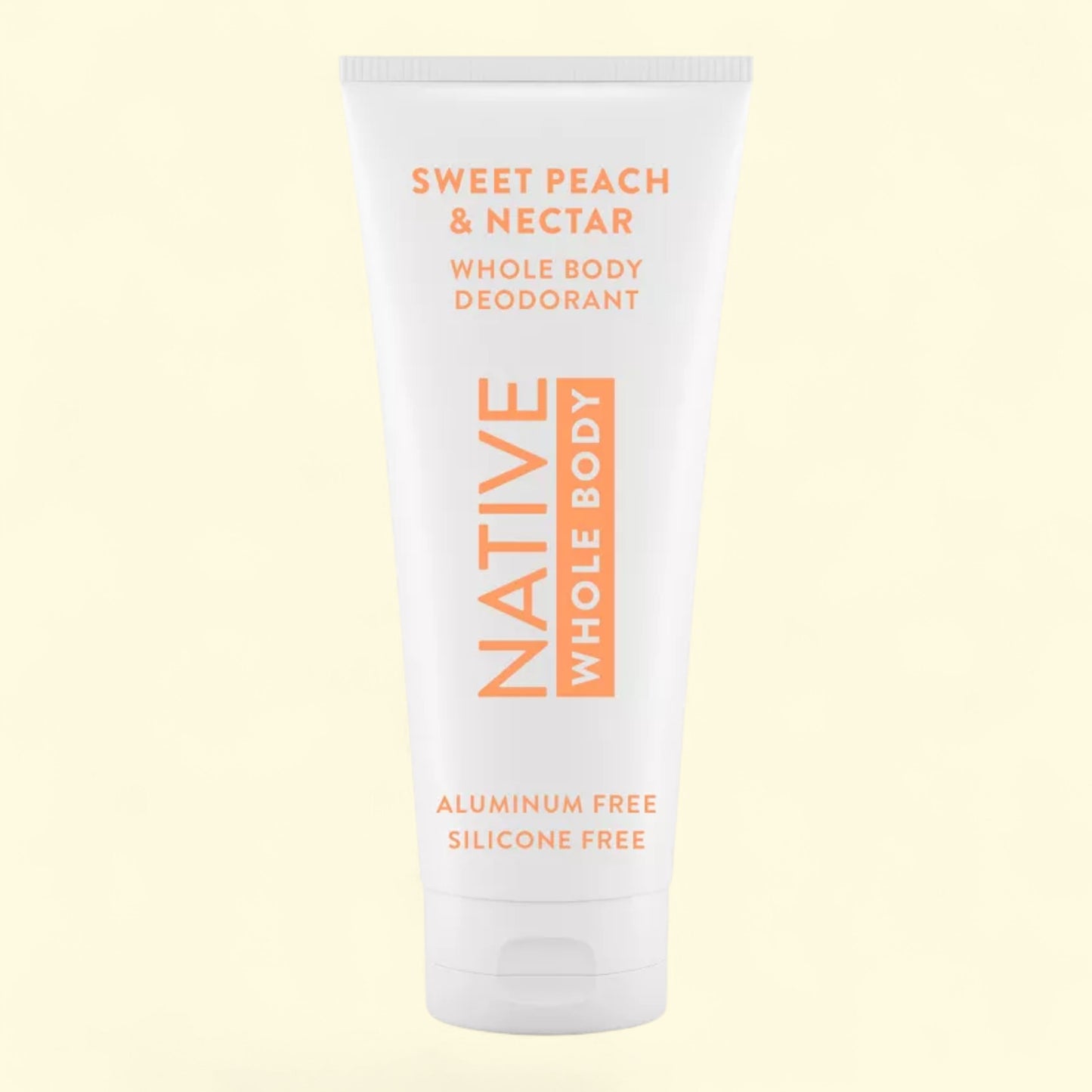 Native Whole Body Deodorant Invisible Cream, Sweet Peach & Nectar, 3 oz