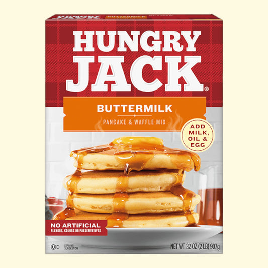 Hungry Jack Buttermilk Pancake & Waffle Mix packaging