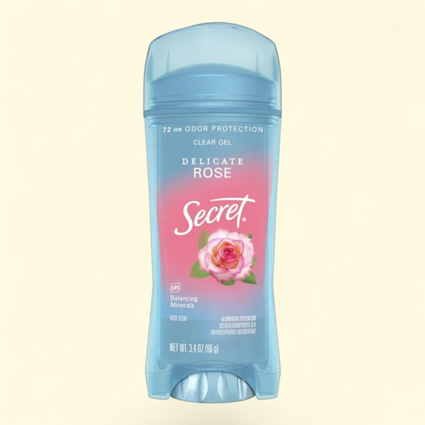 Secret Clear Gel Antiperspirant and Deodorant, Rose Scent, 3.4 oz
