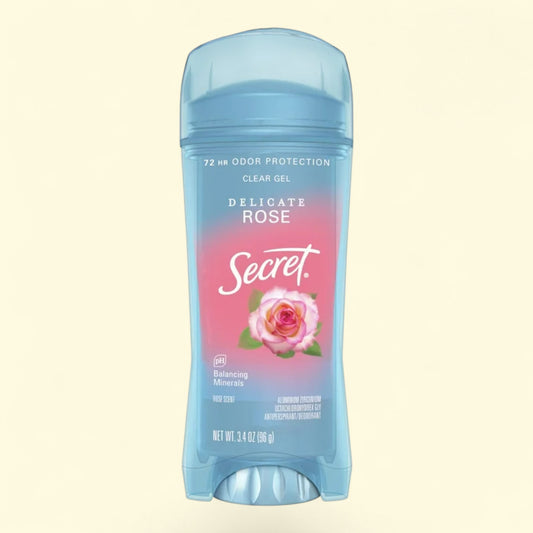 Secret Clear Gel Antiperspirant and Deodorant, Rose Scent, 3.4 oz