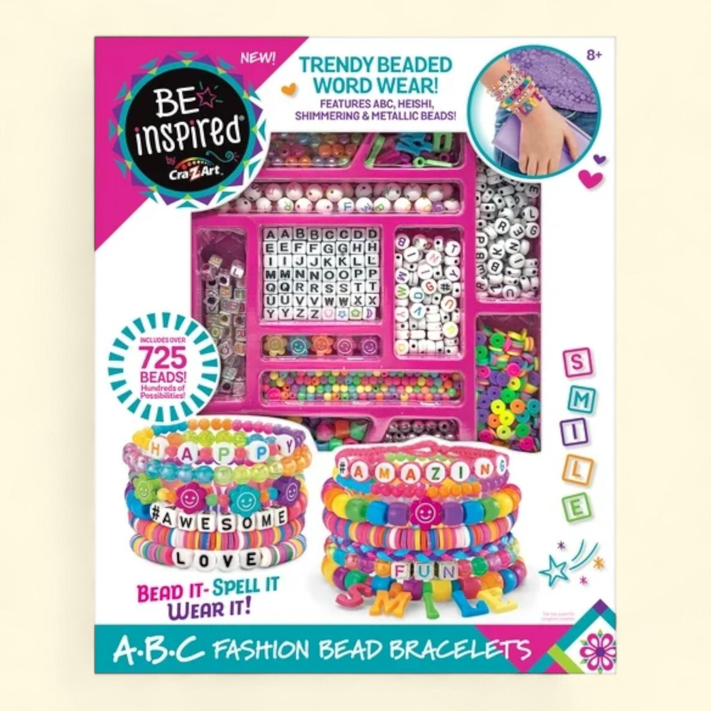 Cra-Z-Art ABC Fashion Bead Bracelet Maker, 750+ pcs