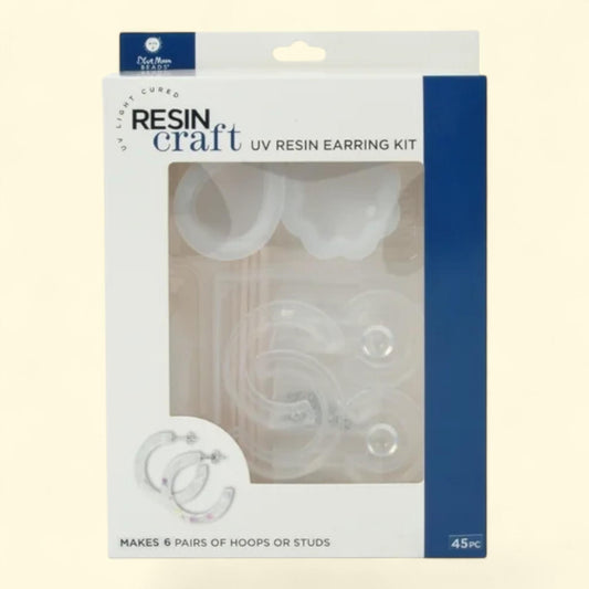 Blue Moon Beads UV Resin Earring Silicone Mold Kit, 44 pcs