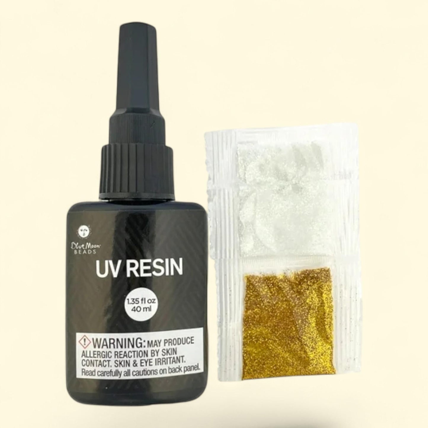 Blue Moon Beads UV Resin Hard Type 40ml Bottle, Crystal Clear 3 pcs