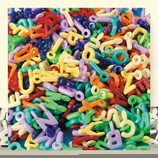 Brite Alpha Charm Beads, 1/2-lb Bag