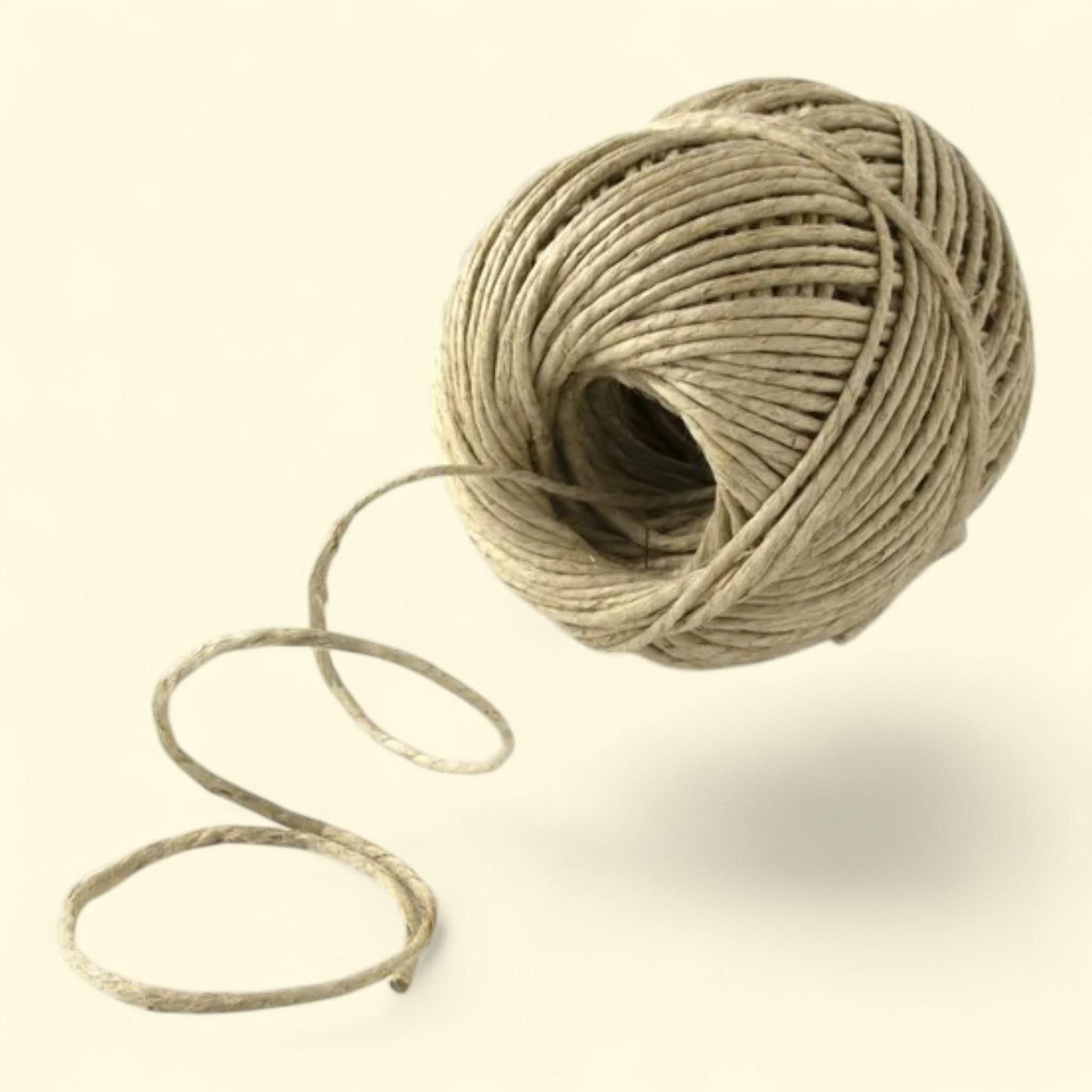 Cousin DIY Polished Thick Hemp Twine, 193.5 ft Roll, 2.5mm, Natural Brown