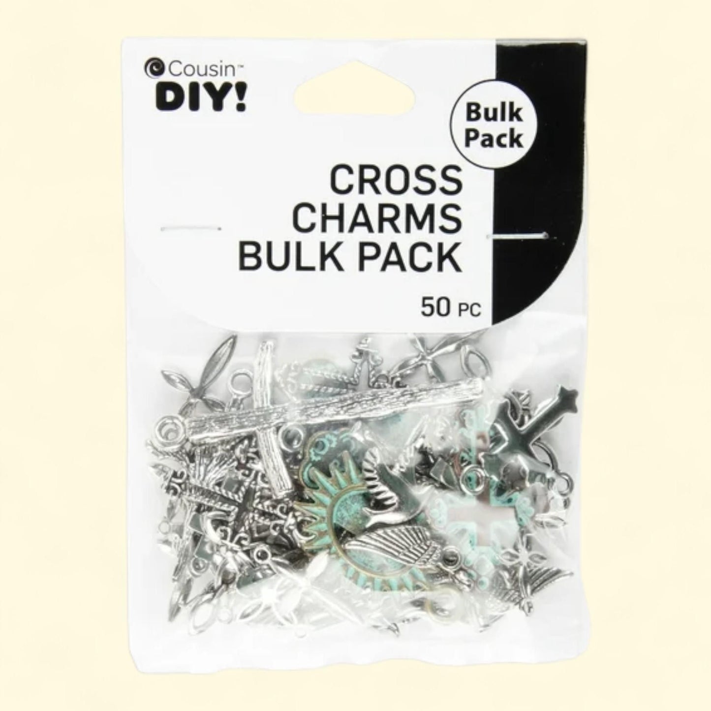 Cousin DIY Cross Charm Assortment, 50 pcs