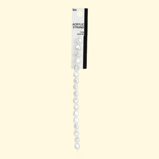 Cousin Faux Keshi White Pearl Bead Strand, 7.5 in, 17 pcs