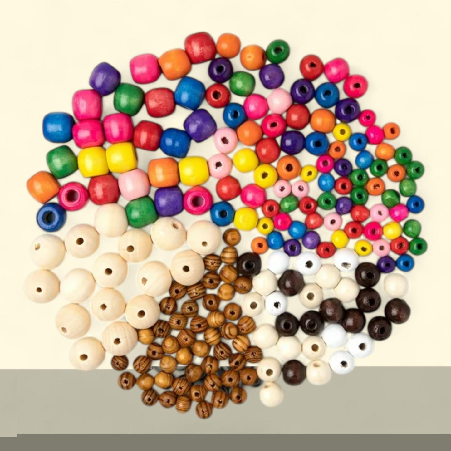 Cousin Wood Craft Beads, 17.6 oz, 500 pcs