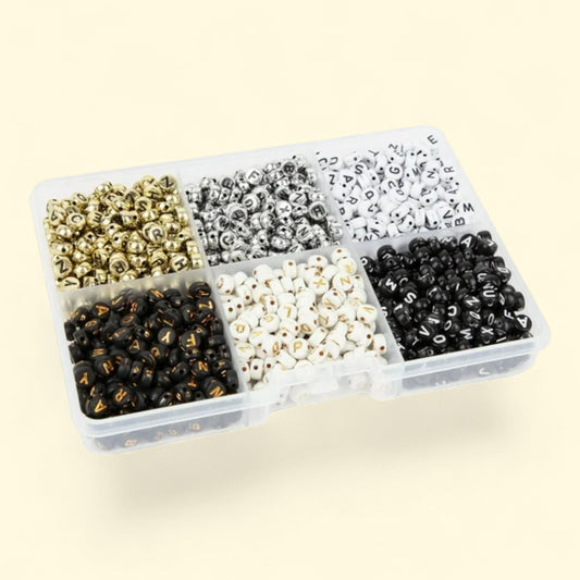 Cousin Metallic Alphabet Bead Mega Mix, 1200 pcs