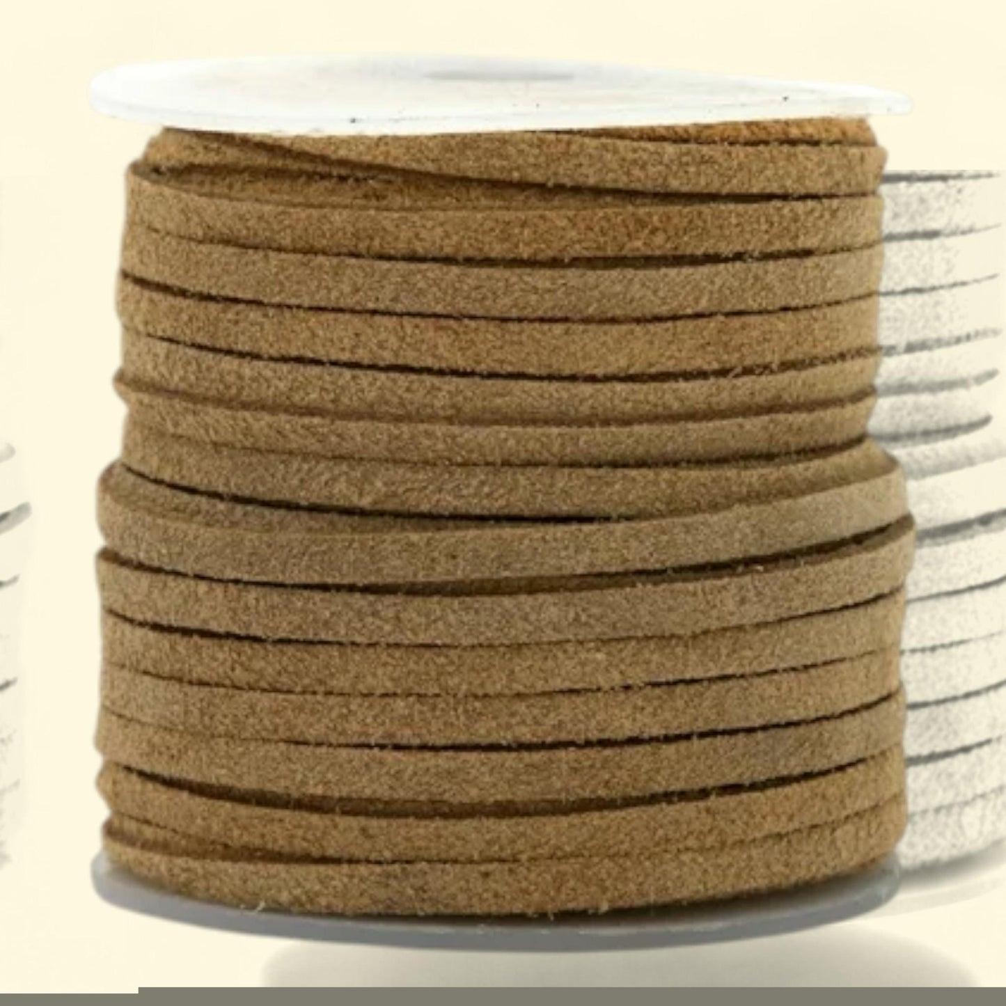 Cousin Suede Jewelry and Beading Cord Roll, Light Brown, 75 ft, 1 ct
