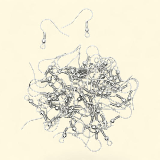 Cousin Earwires, Silver, 136 pcs