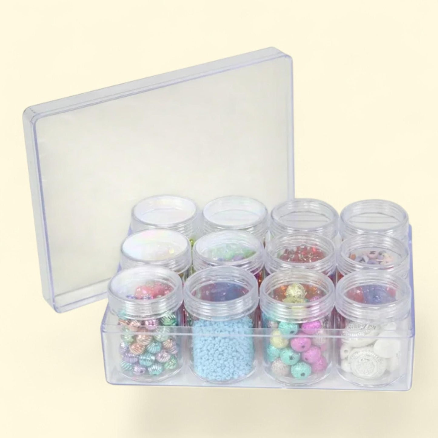 Everything Mary Beading Craft and Hobby Storage Box, 12-Unit, Clear, 1 ct
