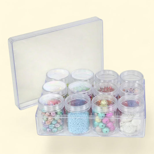 Everything Mary Beading Craft and Hobby Storage Box, 12-Unit, Clear, 1 ct